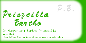 priszcilla bartho business card
